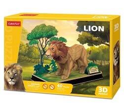 Animal Pals (Юнитойс) 3D пазл Лев, 40 деталей