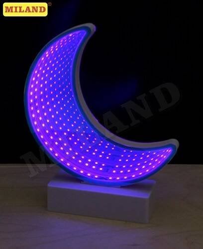 Зеркальные светильники (MILAND) Зеркальный 3D светильник Луна, фиолетовый свет УД-9714