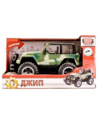МАШИНА "ТЕХНОПАРК" ПЛАСТ. ИНЕРЦ. ДЖИП 22СМ, СВЕТ+ЗВУК, ОТКРЫВ ДВЕРИ В РУСС. КОР. в кор.30шт