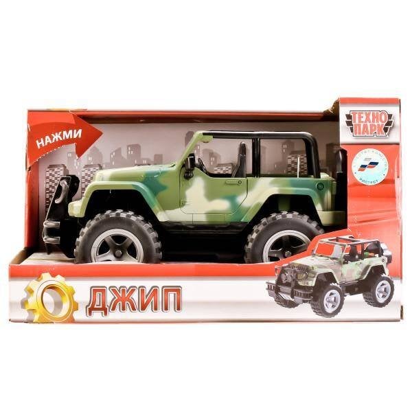 "ТЕХНОПАРК" (Умка) МАШИНА "ТЕХНОПАРК" ПЛАСТ. ИНЕРЦ. ДЖИП 22СМ, СВЕТ+ЗВУК, ОТКРЫВ ДВЕРИ В РУСС. КОР. в кор.30шт