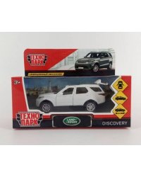 Машина металл LAND ROVER DISCOVERY 12см, открыв. двери, инерц, белый, в кор. Технопарк в кор.2*36шт