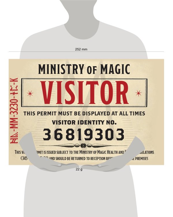 Кардхолдер. Фантастические твари. Билет в министерство (в форме книжки, 215х65 мм)