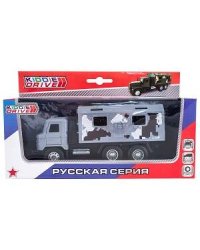 Инерционный военный грузовик (серый)