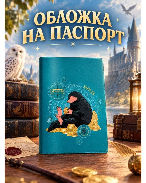 Дополнительное изображение книги «Обложка для паспорта. Фантастические твари. Нюхль»