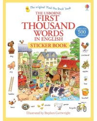 First Thousand Words in English Sticker Book Первая тысяча английских слов стикербук  /Книги на английском языке