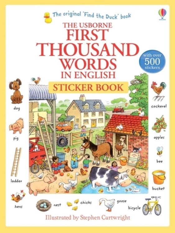 Обложка книги «First Thousand Words in English Sticker Book Первая тысяча английских слов стикербук  /Книги на английском языке», ISBN 9781409570400