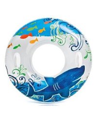 Круг надувной для плавания 97 см. Прозрачный с ручками INTEX (3 вида). Арт. 58263NP