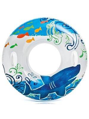 Круг надувной для плавания 97 см. Прозрачный с ручками INTEX (3 вида). Арт. 58263NP