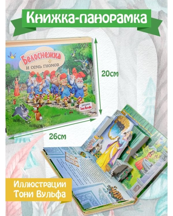 Белоснежка и семь гномов. Рис. Т. Вульфа