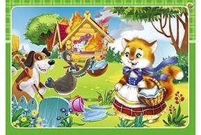 ПАЗЛЫ-РАМКИ 150 х 210 мм (Рыжий Кот) ПАЗЛ-РАМКА. 12 элементов. 15х21 см КОШКИН ДОМ (Арт. П-0453)