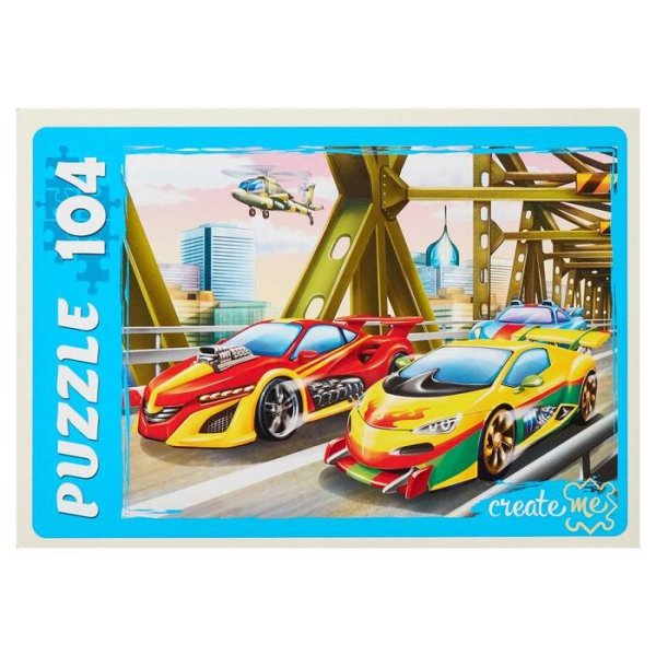05. ПАЗЛЫ 104 элемента (Рыжий Кот) 75. ПАЗЛЫ 104 элемента. СКОРОСТНЫЕ ГОНКИ В ГОРОДЕ (Арт. ПУ104-0467)