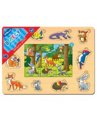 Игра из дерева "Весёлое лото. В лесу"