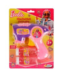 Пистолет мех. д/пускания мыльных пузырей БАРБИ 2х50 мл, блистер Играем вместе в кор.2*48шт