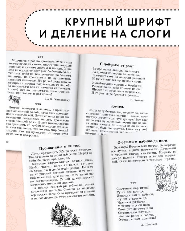 Быстрое обучение чтению. Читаем по слогам. Времена года. 1 класс