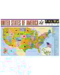 Карта США на английском языке (58 х 87см)