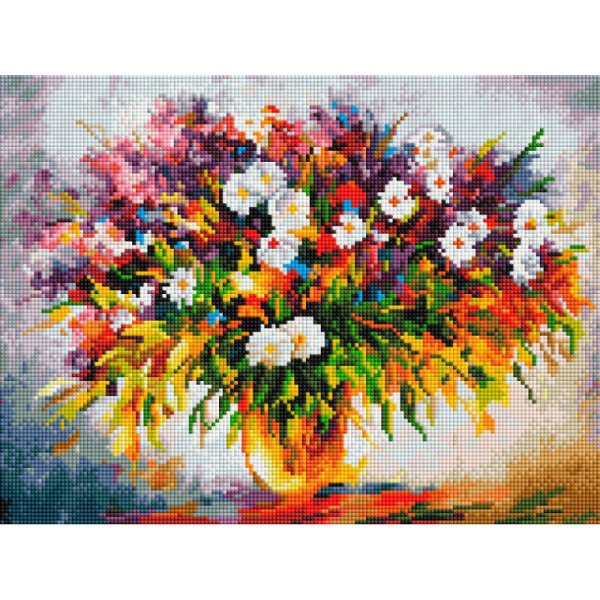 Мозаика на подрамнике (Белоснежка) 3403-ST-S Сирень и ромашки