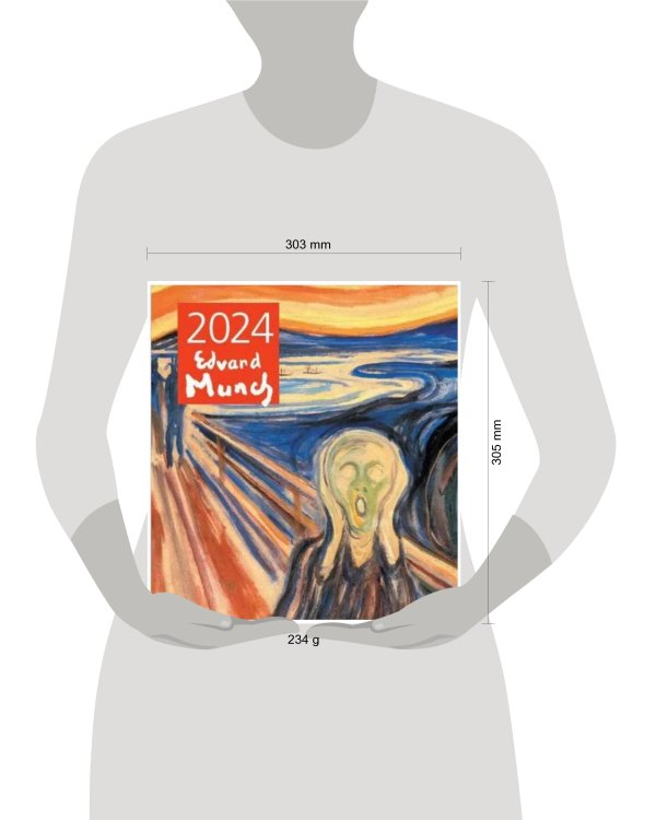 Эдвард Мунк. Календарь настенный на 2024 год (300х300 мм)