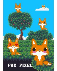 Fox pixel. Тетрадь школьная в мягкой обложке, 48 л.