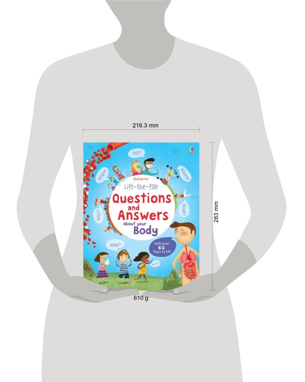 Дополнительное изображение книги «Lift-the-flap questions and answers about your body Книга с окошками вопросы и ответы о твоем теле  /Книги на английском языке»