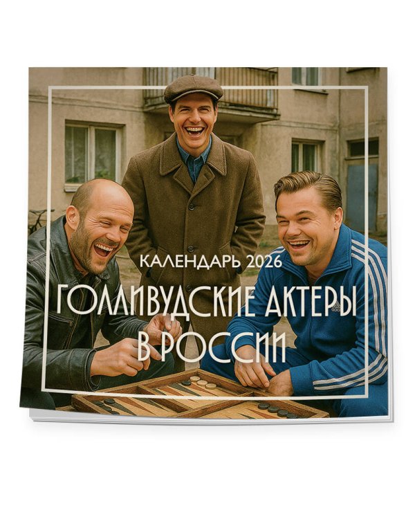 Голливудские актеры в России. Календарь настенный на 2026 год (300х300 мм)