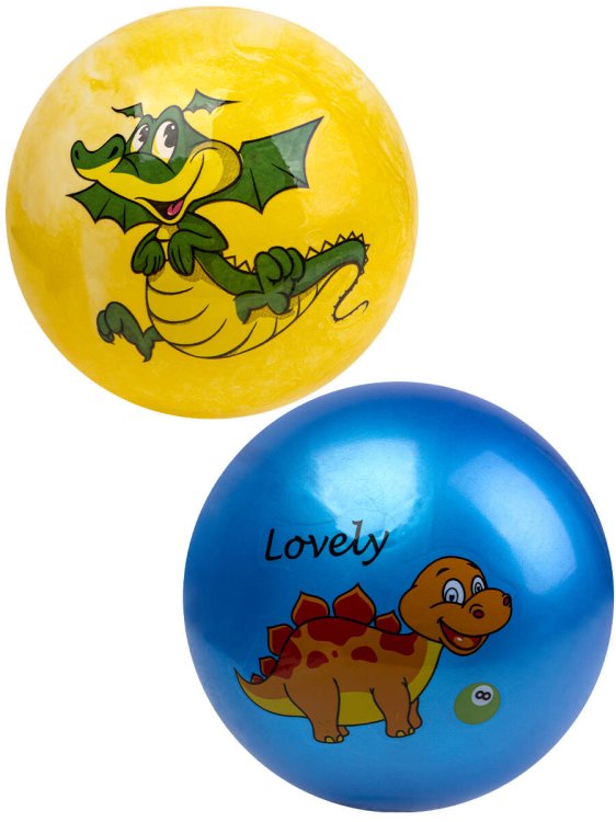 Мяч детский (25 см, 70гр) с дино (цвет микс) Арт. AN01747