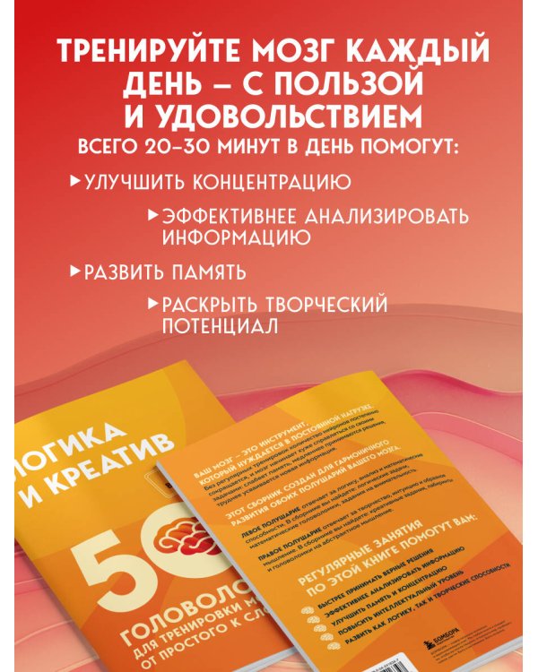 Дополнительное изображение книги «Логика и креатив. 50 головоломок для тренировки мозга от простого к сложному»