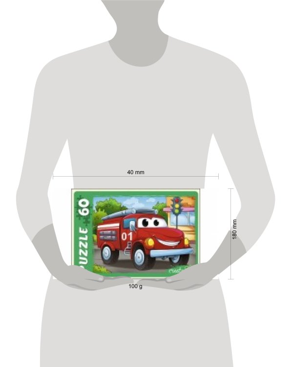 ПАЗЛЫ 60 элементов. ПОЖАРНАЯ МАШИНКА (Арт. У60-7215)