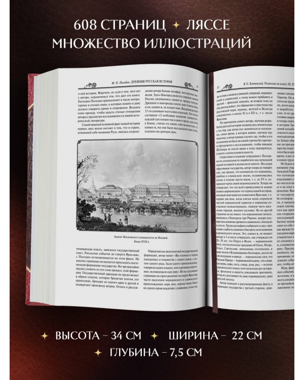 Древняя русская история до монгольского нашествия. Библиотека Российской империи. Коллекционное подарочное иллюстрированное издание в инкрустированном переплете ручной работы из натуральной кожи с изящным тиснением в русском стиле 19 века