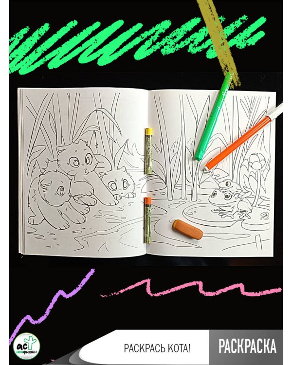 Раскрась кота!