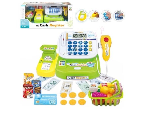 ИГРОВЫЕ НАБОРЫ "МАГАЗИН" (Рыжий Кот) Игровой набор.Касса-калькулятор "ИГРАЕМ В МАГАЗИН-1"(21*16*14) с акс.(свет) ( Арт. ZY1188469)
