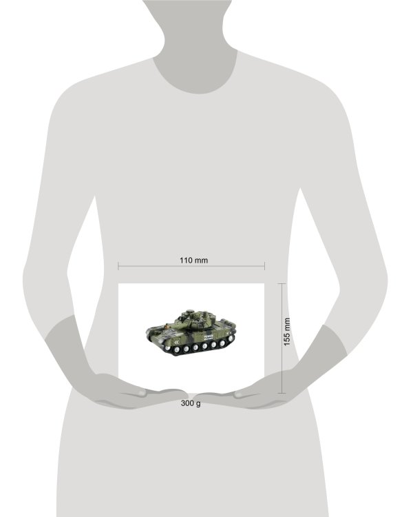 Боевой танк-1 инерционный (23.5см)(свет,звук,бат.3шт.AG13) (арт. 2029643)