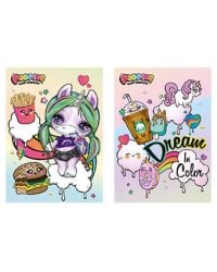 Записная книжка 32л А6 скрепка Poopsie клетка выб УФ двойной