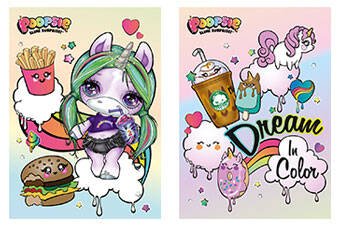 Записная книжка 32л А6 скрепка Poopsie клетка выб УФ двойной