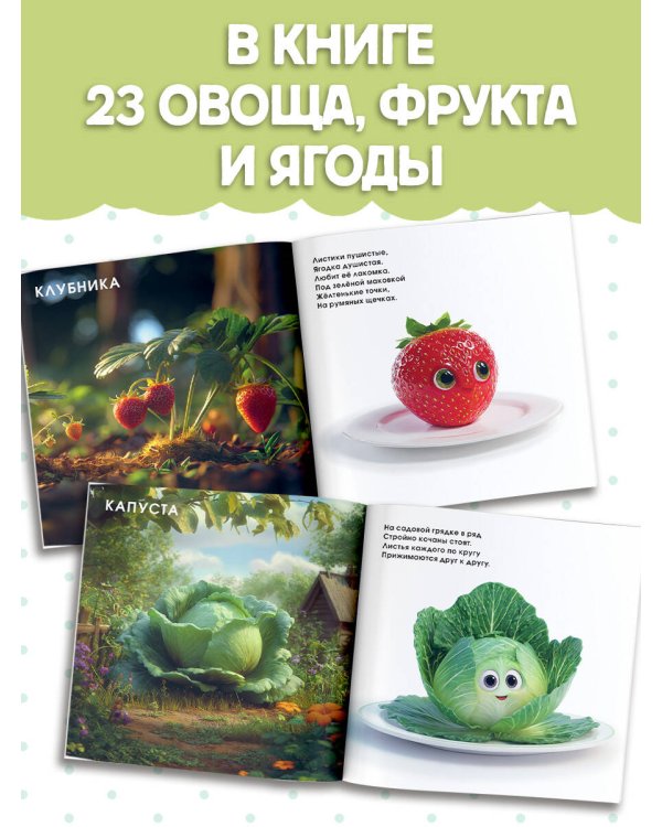 Милые овощи и фрукты. Первая книжка малыша