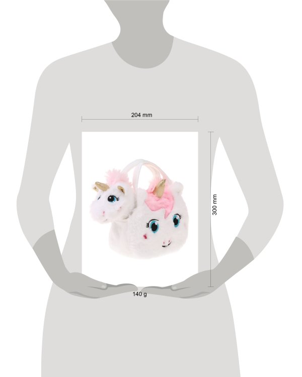 Единорог в пушистой сумочке.