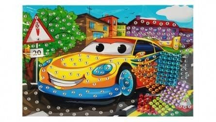 МОЗАИКА ИЗ СТРАЗ (Рыжий Кот) МОЗАИКА ИЗ СТРАЗ. МАШИНКА (Арт. М-7324)