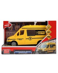 Машина на бат свет+звук "MERCEDES-BENZ SPRINTER ТАКСИ" 22см, пласт, инерц. "Технопарк" в кор.36шт