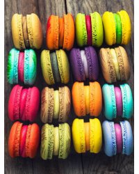 Алмаз. мозаика 20х30 на картоне с частичн. заполн. (класс.),28цв. ЯРКИЕ МАКАРУНЫ. Арт. ACF064