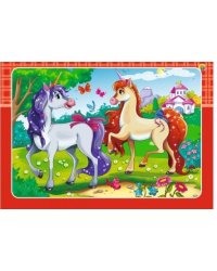 ПАЗЛ-РАМКА. 12 элементов. 15х21 см. Чудесные единороги №3 (Арт. П-3178)