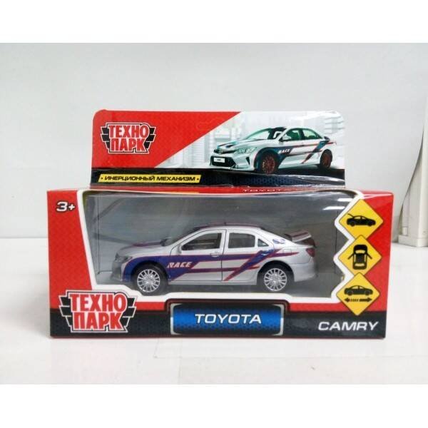 ТМ Технопарк. Машина металл "TOYOTA CAMRY СПОРТ", длина 12 см, откр дв, багаж, инерц. в кор.2*36шт