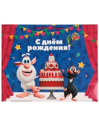 Пакет xxl БУБА 40*49*19 см, буба, с днем рождения ЧУДО ПРАЗДНИК в кор.100шт