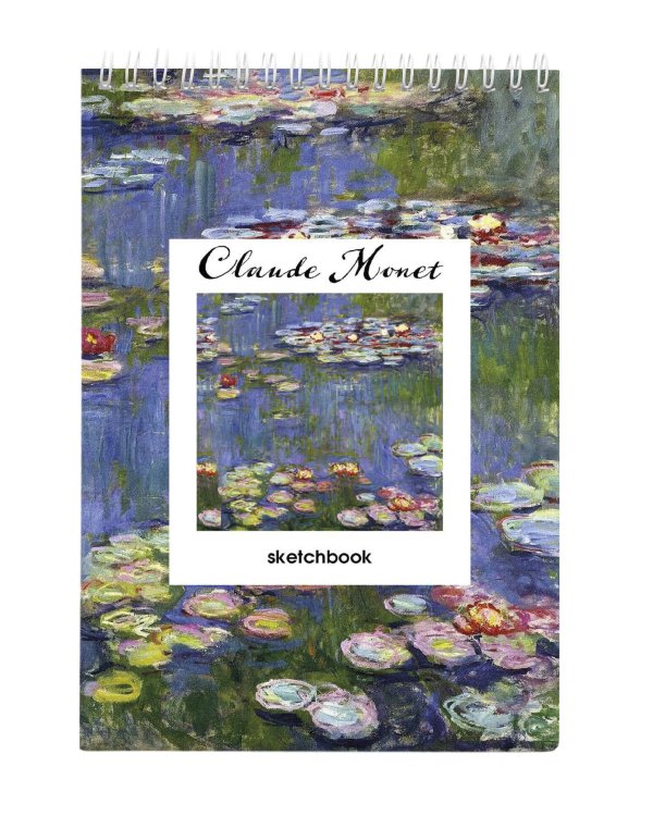 Клод Моне. Скетчбук классический на пружине. Кувшинки. (А5, 48 л., офсет 190 гр.)