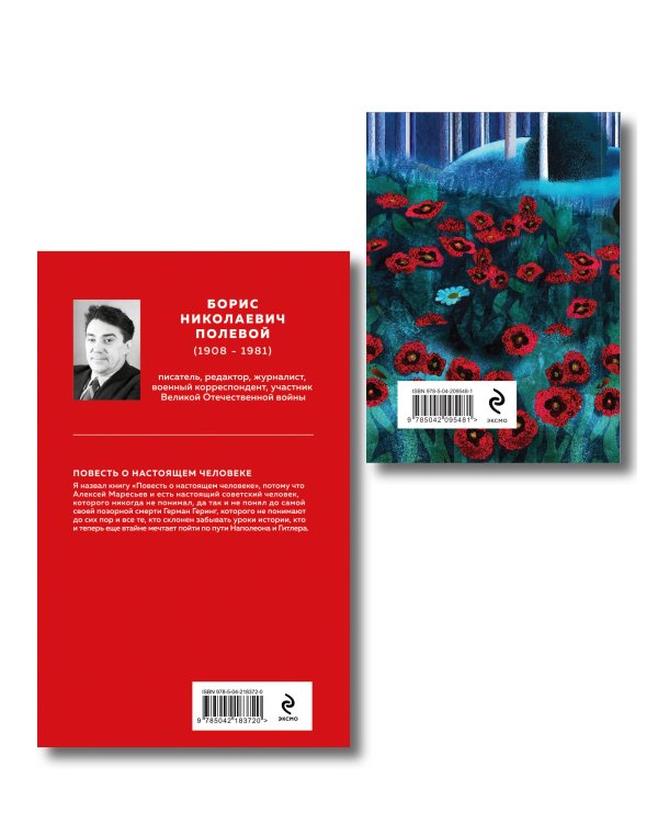 Герои войны (набор из 2-х книг: "Повесть о настоящем человеке" Б. Полевого и "Стихотворения" К. Симонова)