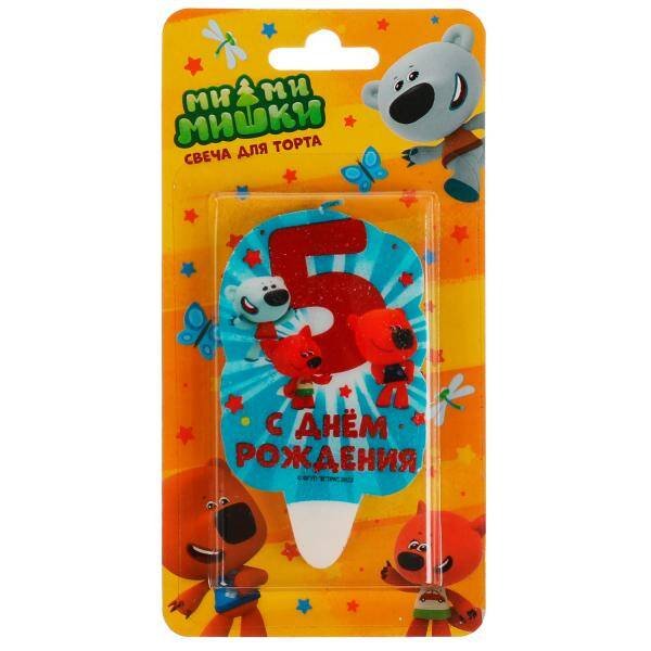 СВЕЧИ (Умка) Свеча для торта Со стикером Ми-ми-мишки блистер ЧУДО ПРАЗДНИК в кор.48шт