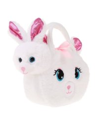 Зайка в сумочке белый.