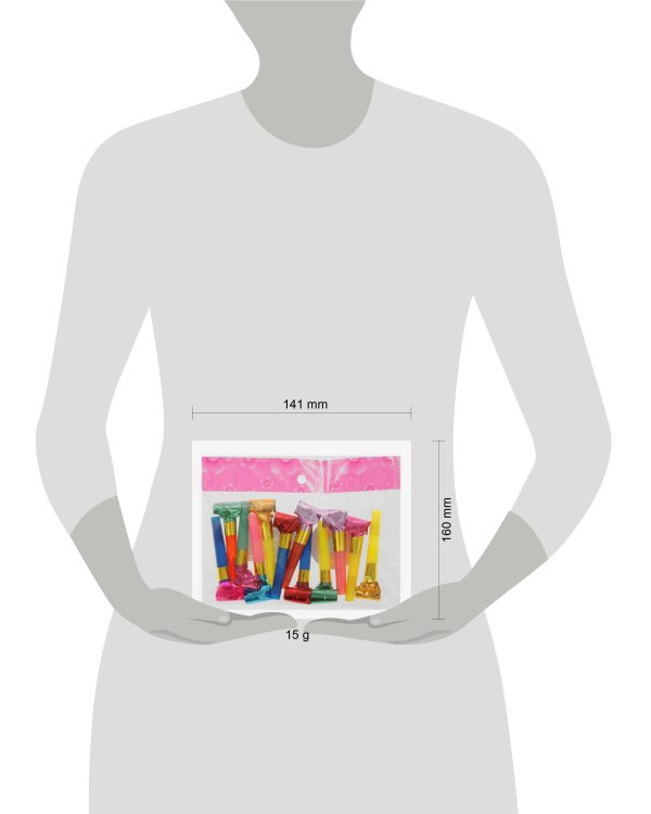 Карнавальный язычок, набор 12 шт., цвета МИКС