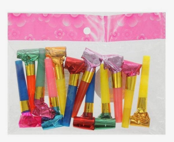 Карнавальный язычок, набор 12 шт., цвета МИКС