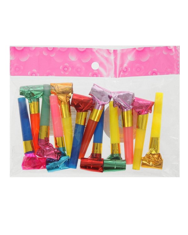 Карнавальный язычок, набор 12 шт., цвета МИКС