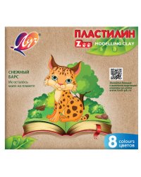 Пластилин ЛУЧ ZOO 8 цв. 120 г со стеком