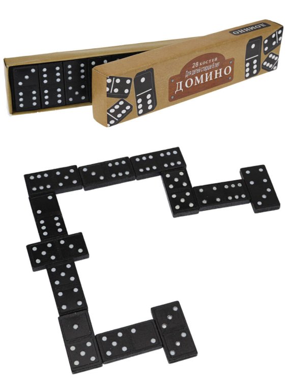 Домино деревянное (21.5х5х2.5 см) в коробке (Арт. AN02563)